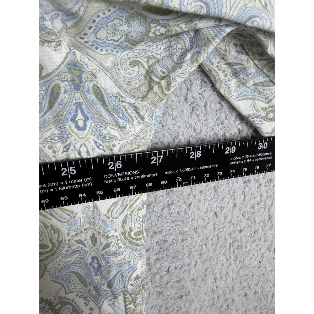 Stetson Shirt Mens 2XL‎ Blue Green Paisley Western Long Sleeve Pearl Snap Cotton - Picture 5 of 8
